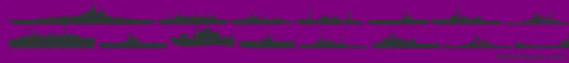Шрифт UsNavyMirror – чёрные шрифты на фиолетовом фоне