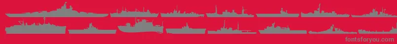 UsNavyMirror Font – Gray Fonts on Red Background