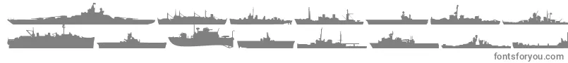 フォントUsNavyMirror – 白い背景に灰色の文字