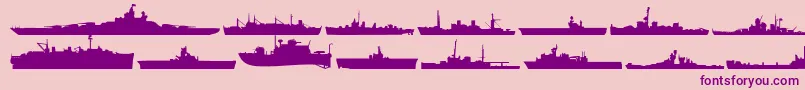 UsNavyMirror Font – Purple Fonts on Pink Background