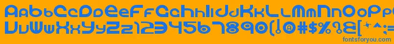 VocRe Font – Blue Fonts on Orange Background