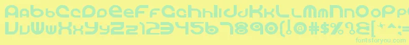 VocRe Font – Green Fonts on Yellow Background
