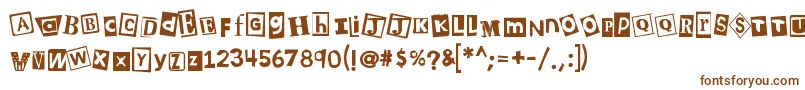 Kb3wehaveyourchocolate-Schriftart – Braune Schriften auf weißem Hintergrund