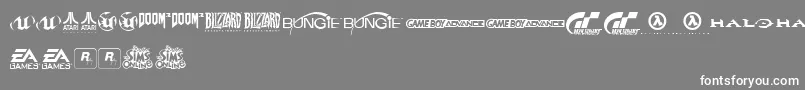 GameLogos Font – White Fonts on Gray Background