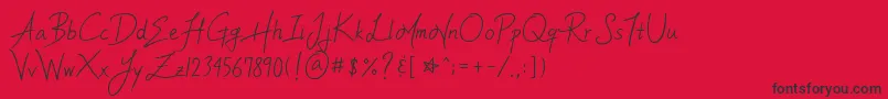 YleeMortalHeartImmortalMemoryV.1.11Otf Font – Black Fonts on Red Background
