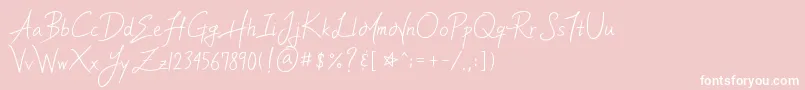 YleeMortalHeartImmortalMemoryV.1.11Otf Font – White Fonts on Pink Background