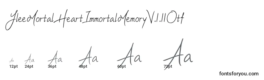 Размеры шрифта YleeMortalHeartImmortalMemoryV.1.11Otf