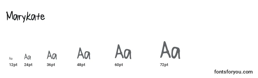 Marykate Font Sizes
