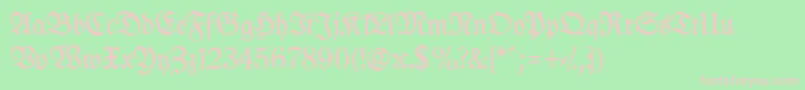 LeipzigFrakturBoldLf Font – Pink Fonts on Green Background