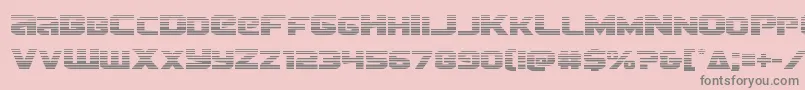 フォントTerrangrad – ピンクの背景に灰色の文字