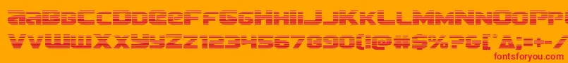 Terrangrad Font – Red Fonts on Orange Background