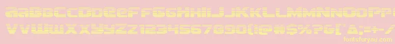 Terrangrad Font – Yellow Fonts on Pink Background