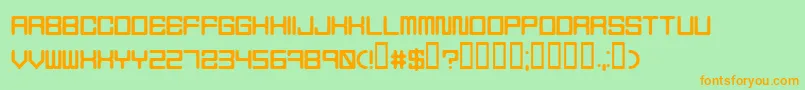 Holodeck5 Font – Orange Fonts on Green Background