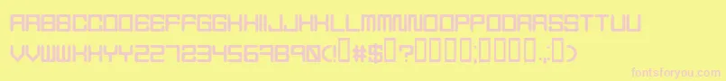 Holodeck5 Font – Pink Fonts on Yellow Background