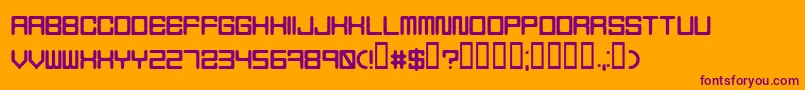 Holodeck5 Font – Purple Fonts on Orange Background
