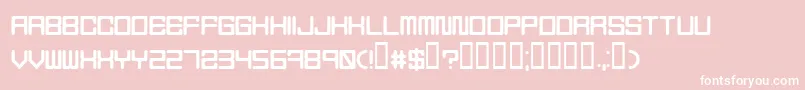 フォントHolodeck5 – ピンクの背景に白い文字