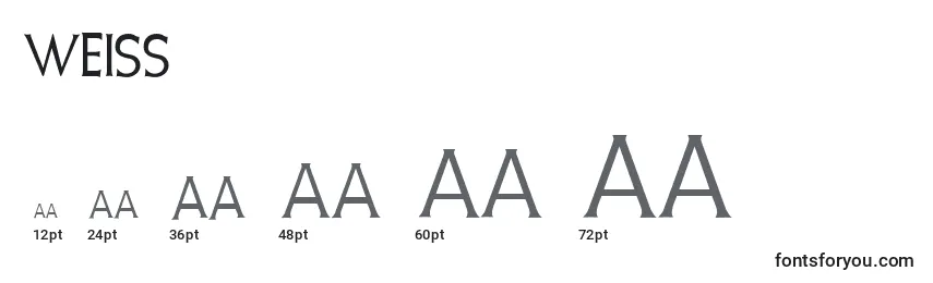 Weiss Font Sizes