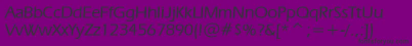 Fonte Erasm – fontes pretas em um fundo violeta