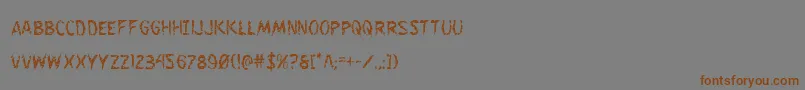 Flesheatingcond Font – Brown Fonts on Gray Background