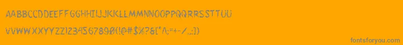 Flesheatingcond Font – Gray Fonts on Orange Background