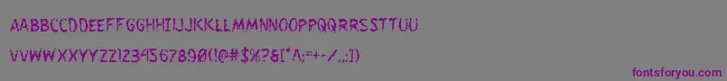 Шрифт Flesheatingcond – фиолетовые шрифты на сером фоне