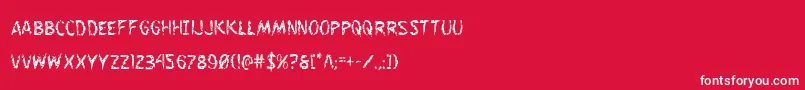 Шрифт Flesheatingcond – белые шрифты на красном фоне