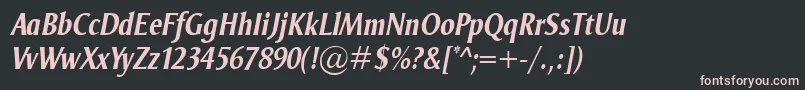 OdenseCondBolditalic Font – Pink Fonts on Black Background
