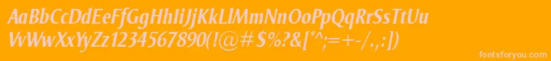 OdenseCondBolditalic Font – Pink Fonts on Orange Background