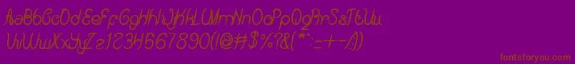 BeautyAndTheBestBold-fontti – ruskeat fontit violetilla taustalla