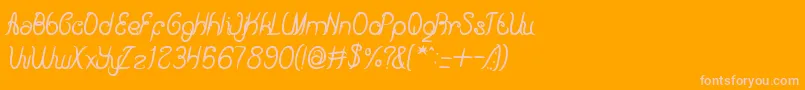 BeautyAndTheBestBold Font – Pink Fonts on Orange Background