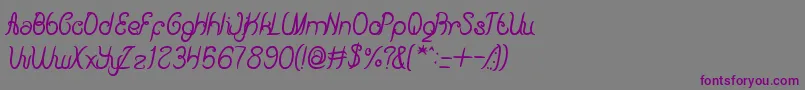 BeautyAndTheBestBold Font – Purple Fonts on Gray Background
