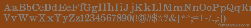 フォントJudges – 茶色の背景に灰色の文字