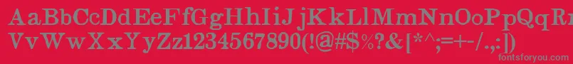 Judges Font – Gray Fonts on Red Background