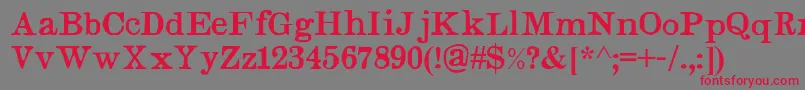 Judges Font – Red Fonts on Gray Background