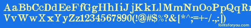 フォントJudges – 黄色の文字、青い背景