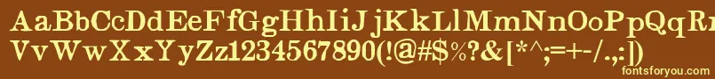 Judges Font – Yellow Fonts on Brown Background