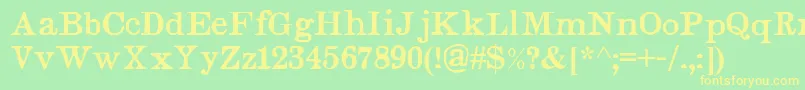 Judges Font – Yellow Fonts on Green Background