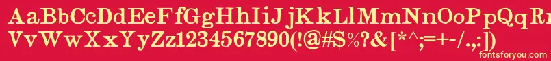 フォントJudges – 黄色の文字、赤い背景