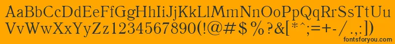 UkAntique Font – Black Fonts on Orange Background