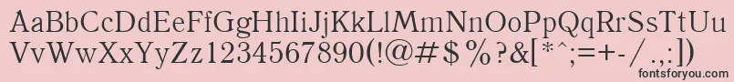 UkAntique Font – Black Fonts on Pink Background