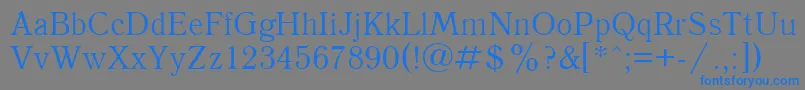 UkAntique Font – Blue Fonts on Gray Background