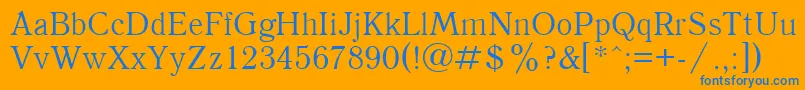 UkAntique Font – Blue Fonts on Orange Background