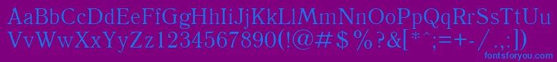 UkAntique Font – Blue Fonts on Purple Background