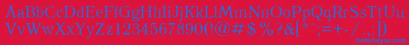 UkAntique Font – Blue Fonts on Red Background