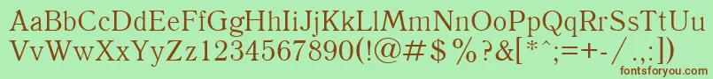 UkAntique Font – Brown Fonts on Green Background