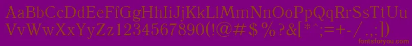 UkAntique Font – Brown Fonts on Purple Background