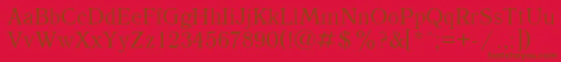 Czcionka UkAntique – brązowe czcionki na czerwonym tle