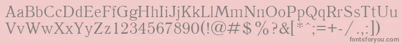 UkAntique Font – Gray Fonts on Pink Background