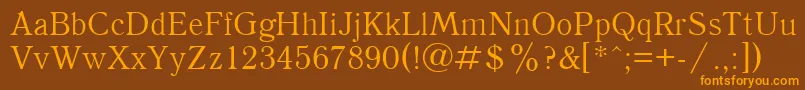 UkAntique Font – Orange Fonts on Brown Background