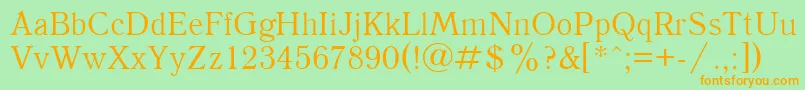 UkAntique Font – Orange Fonts on Green Background